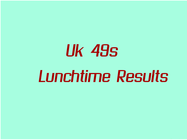 UK49s Lunchtime Results October 14, 2024